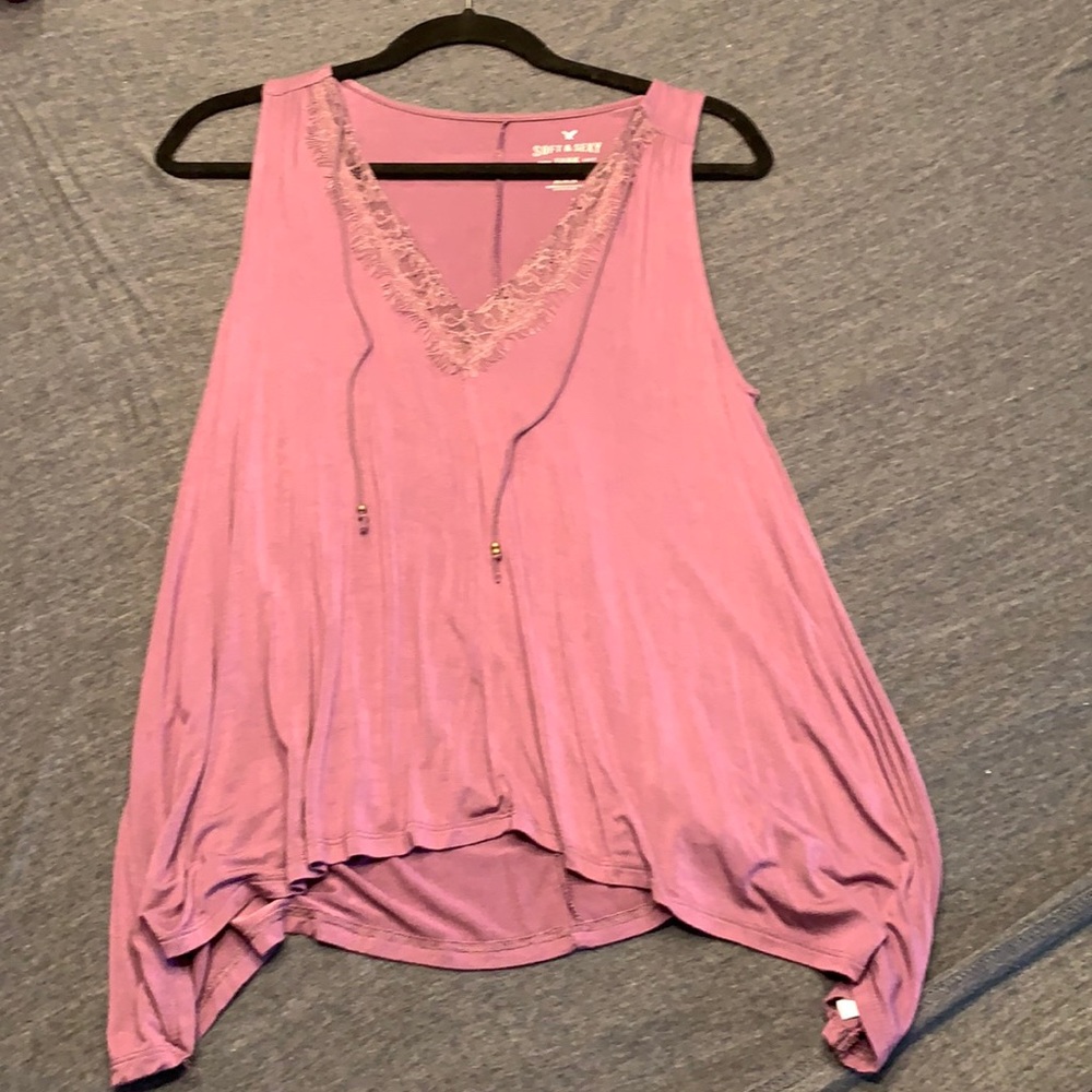 Soft and sexy lace V neck tank top